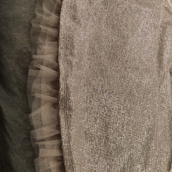 NWT by & by Girls gold metallic dress with crinoline on the bottom sz 12 - Picture 7 of 8